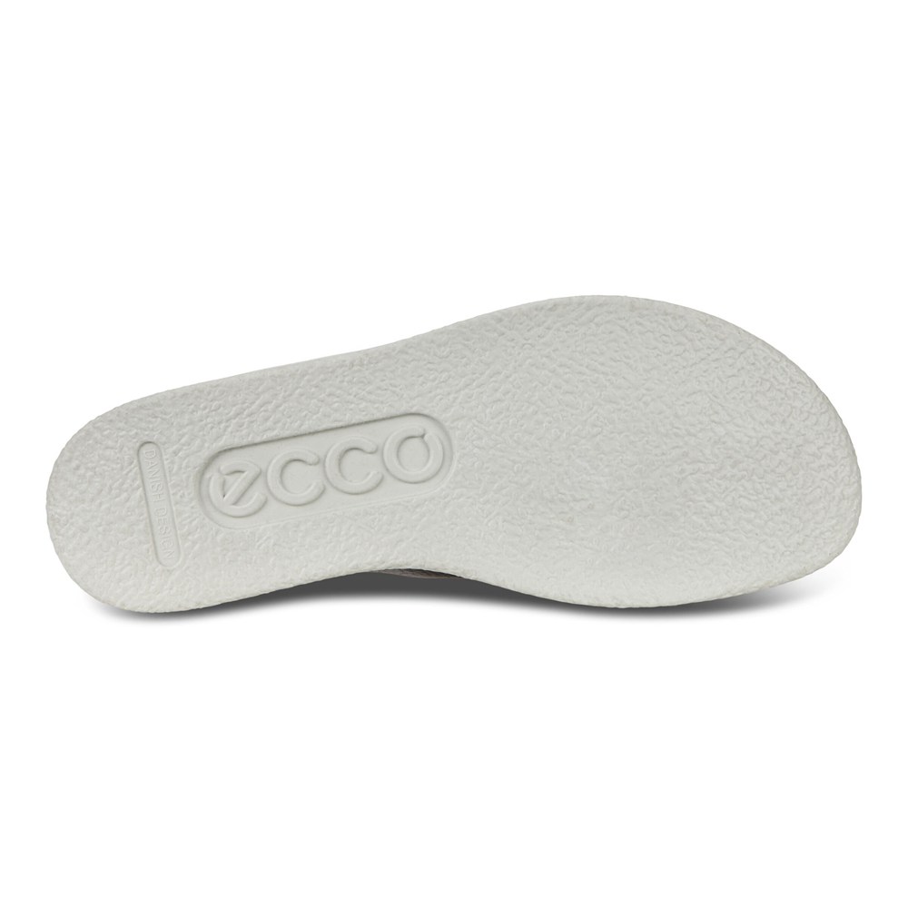Womens Sandals - ECCO Corksphere Thong - Silver - 6904LSTWR